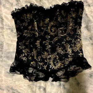 Lace boned corset XL